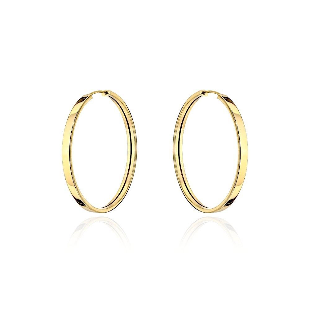 Cercei Aur 14K Rotunzi, Simpli - 23mm