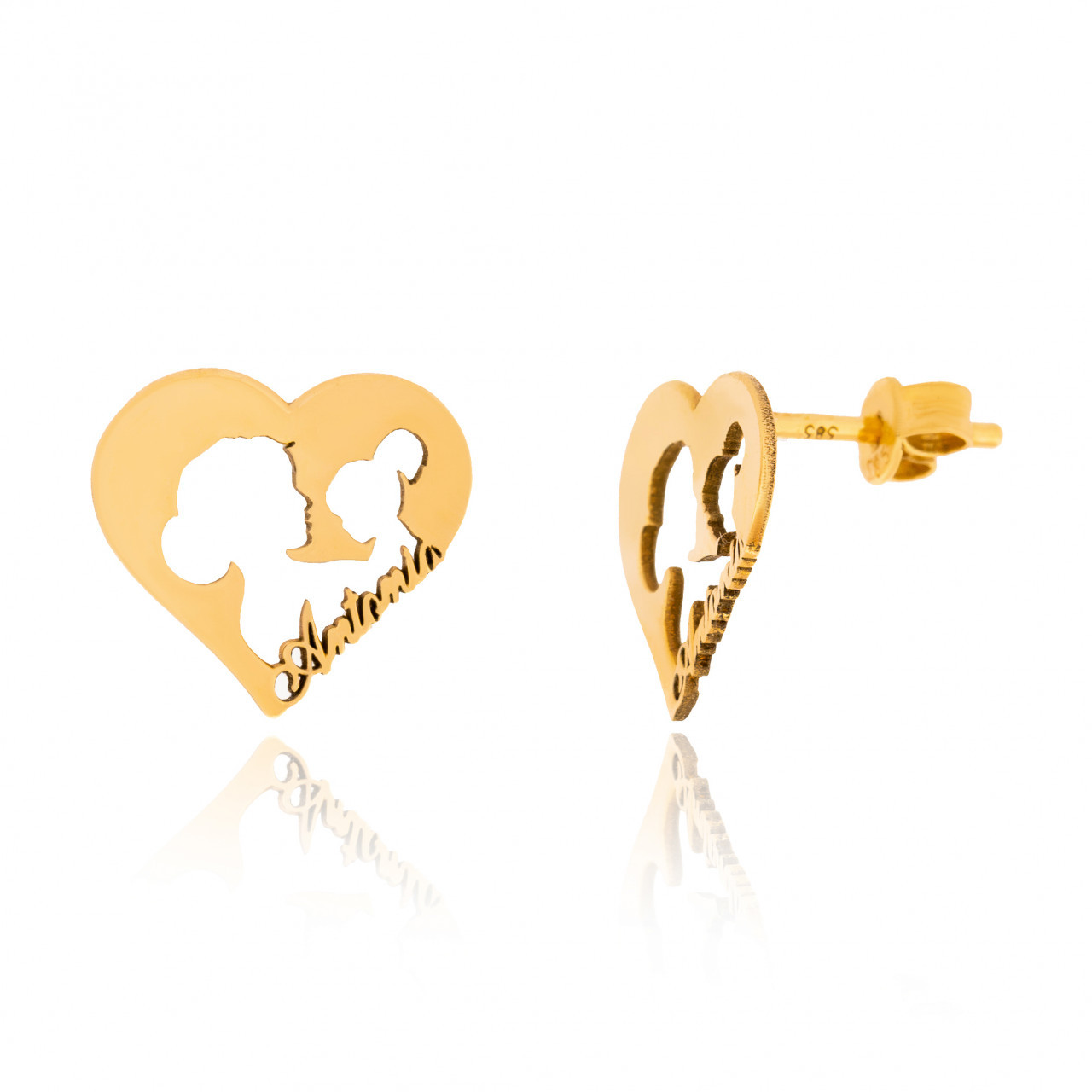 Cercei personalizabili cu orice nume din AUR 14K