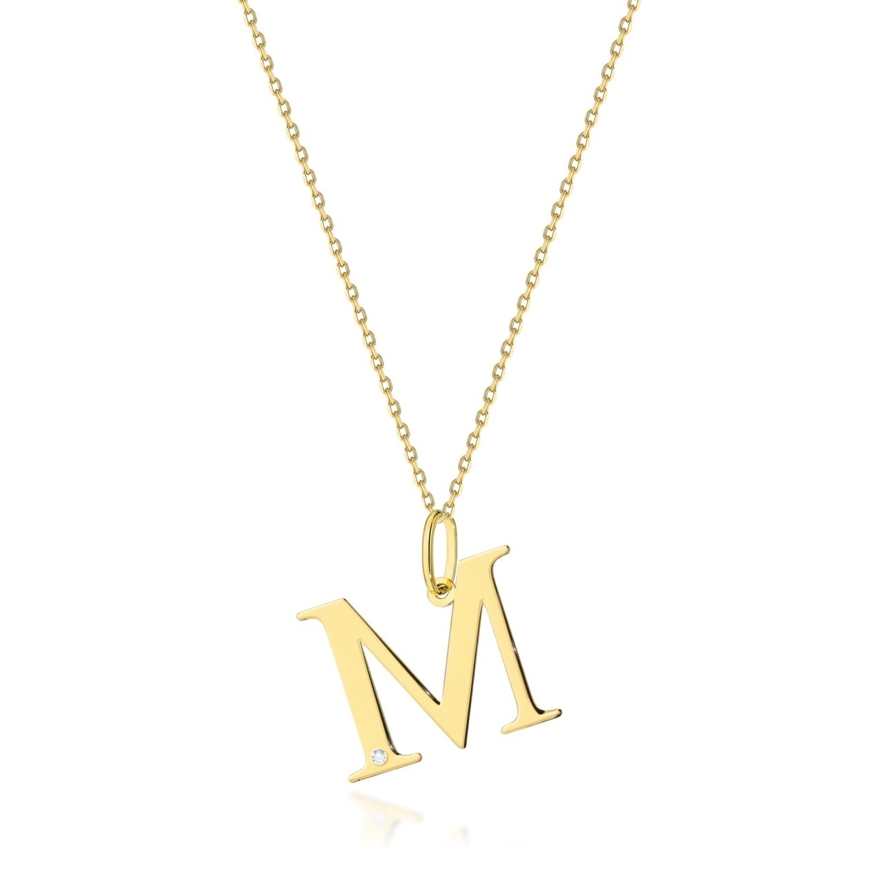 Colier Aur 14K cu Diamant Natural 0.01 ct