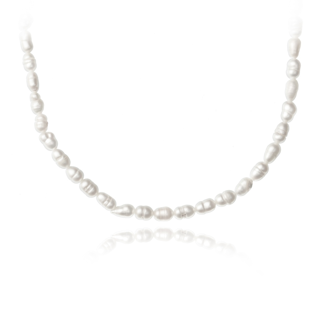 Colier Basic Rice cu perle de cultura si inchidere din aur 14k