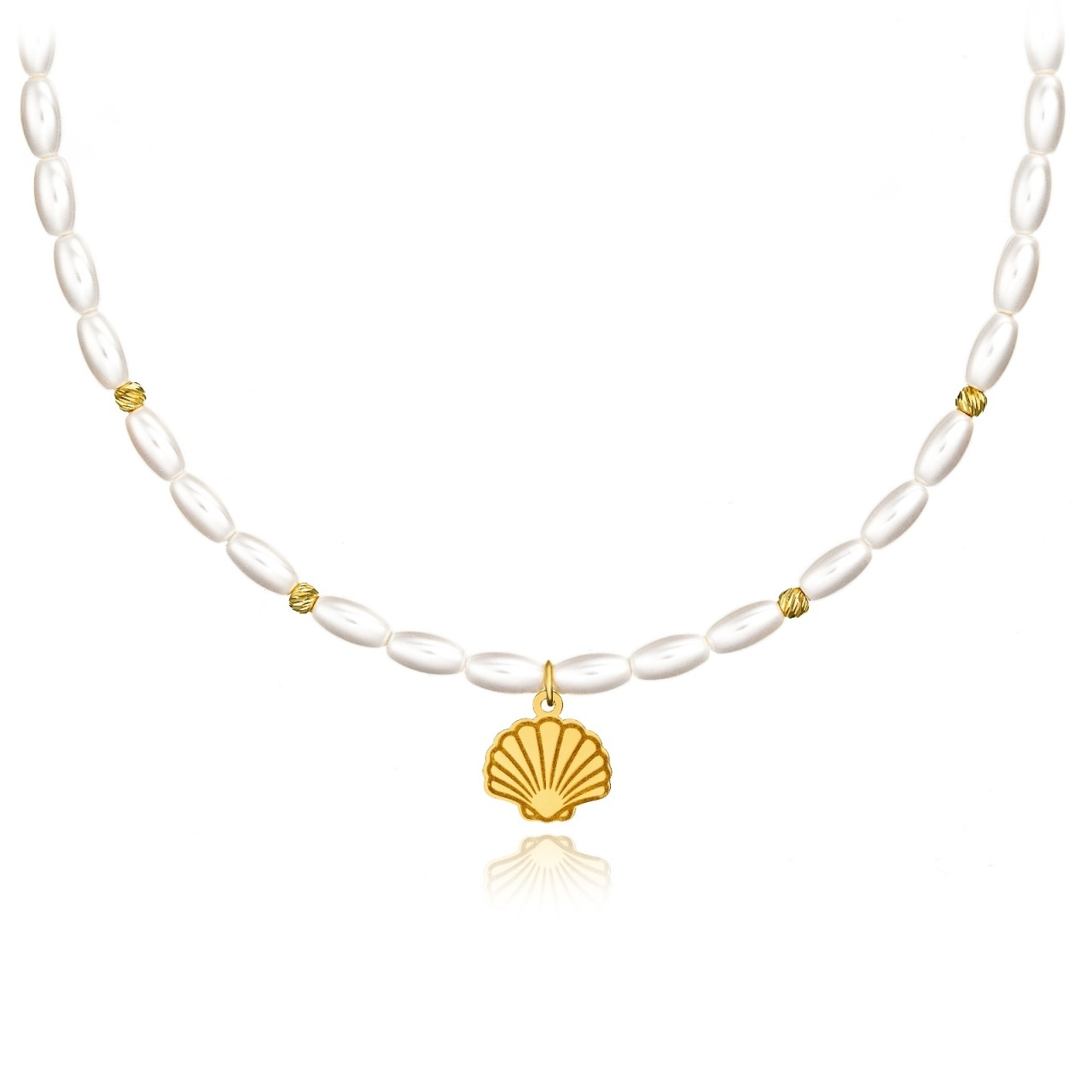 Colier Summer Pearls cu Perle Mallorca și AUR 14k