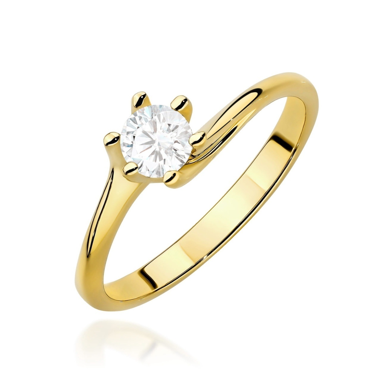 Inel Aur 14K cu Diamant de Laborator 0.50 ct
