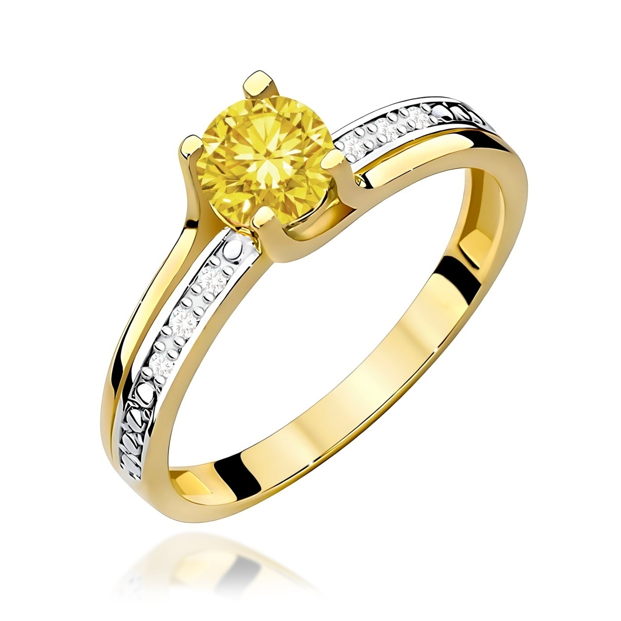 Inel Aur 14K cu Diamante de Laborator 0.53 ct