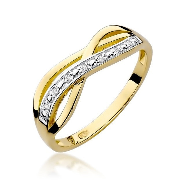 Inel Aur 14K cu Diamante Naturale 0.06 ct