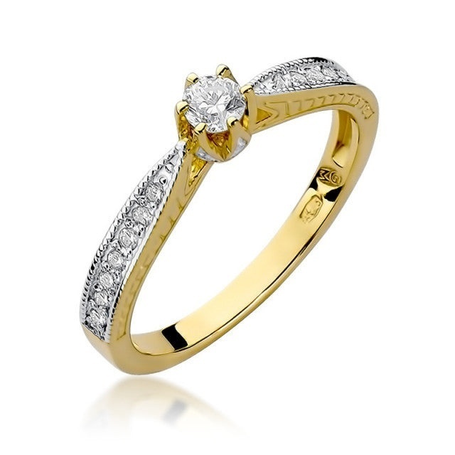 Inel Aur 14K cu Diamante Naturale 0.30 ct