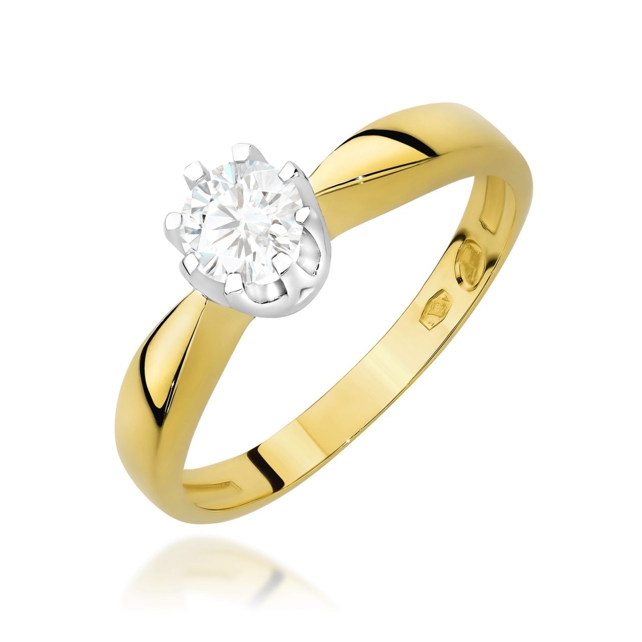 Inel Aur 9K cu Diamant Natural 0.30 ct