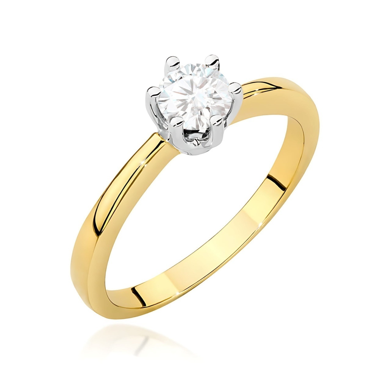 Inel Aur 9K cu Diamant Natural 0.40 ct