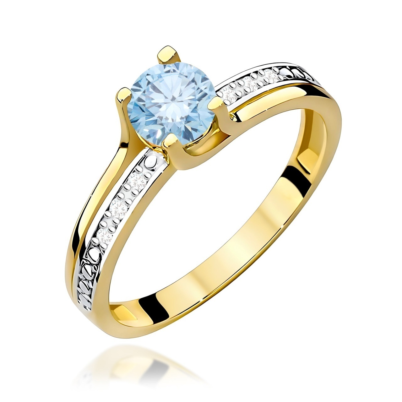 Inel Aur 9K cu Diamante de Laborator 0.53 ct