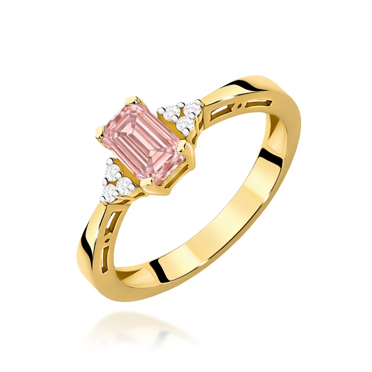 Inel Aur 9K cu Diamante de Laborator 0.53 ct