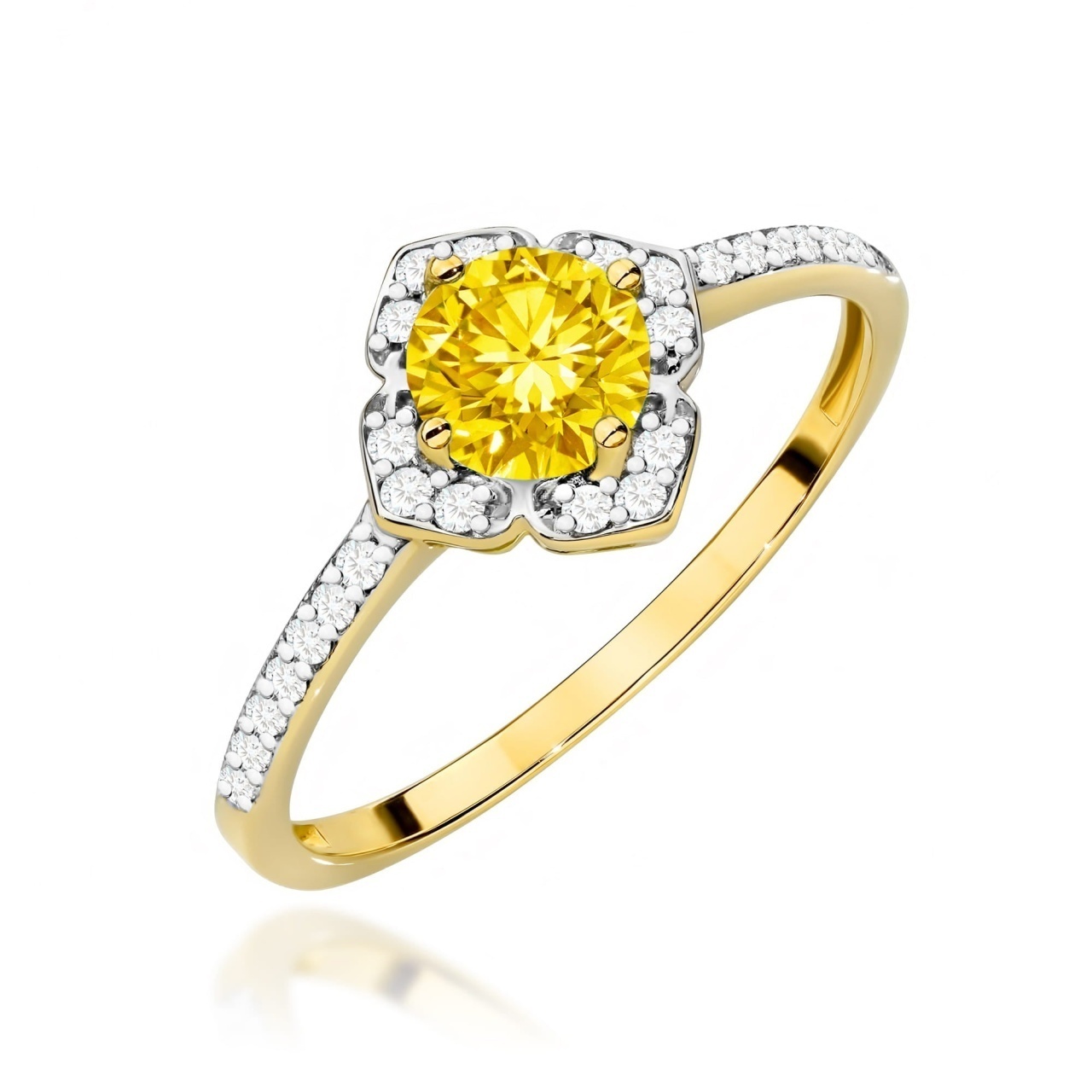 Inel Aur 9K cu Diamante de Laborator 0.63 ct