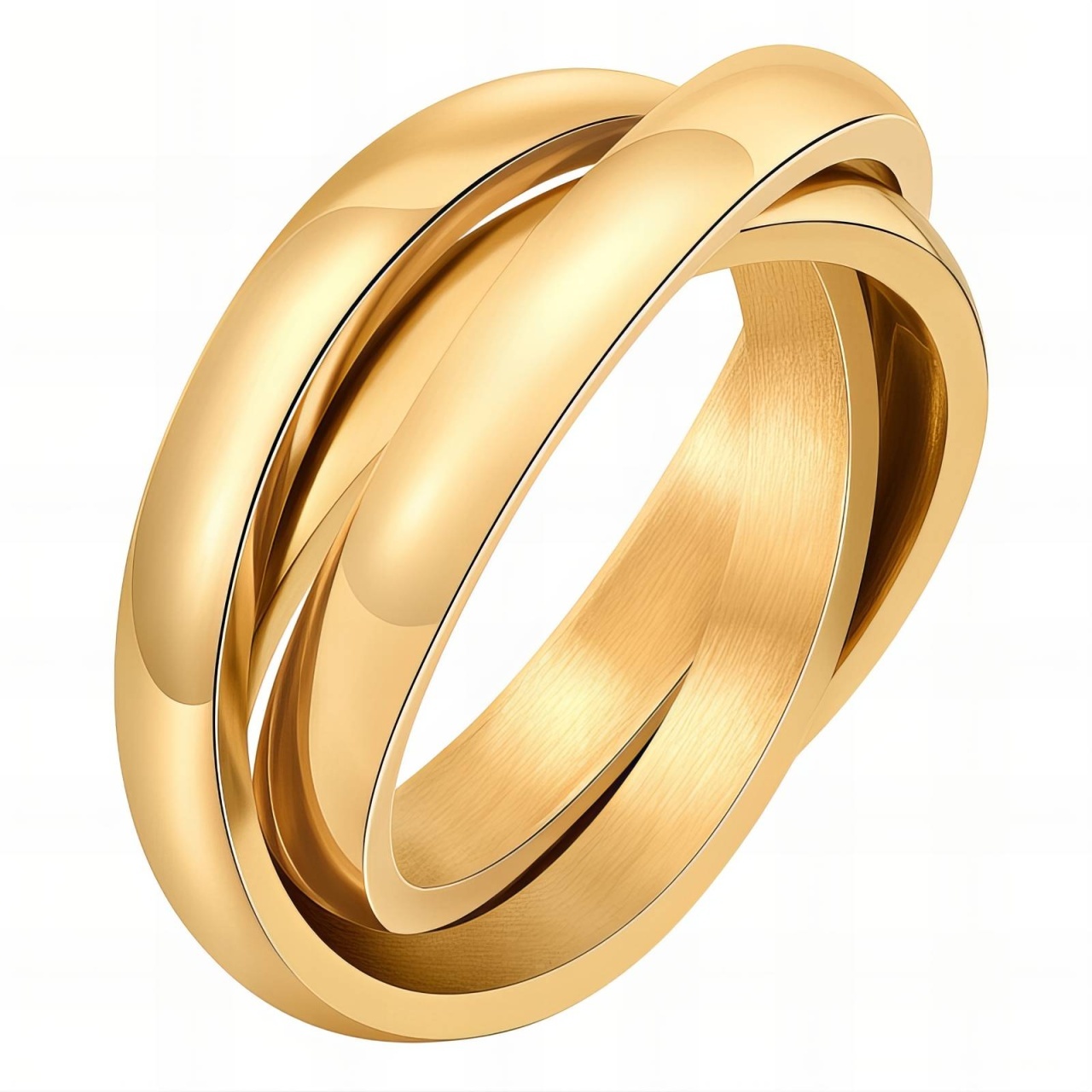 Inel Trilogy Gold din Inox placat cu AUR 18K M6/52