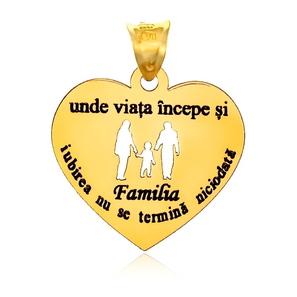 Pandantiv Familia - Unde viața începe - din AUR 14K