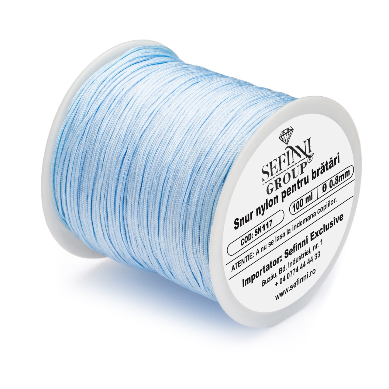 Rola snur 100m x 0.8mm - bleu ciel