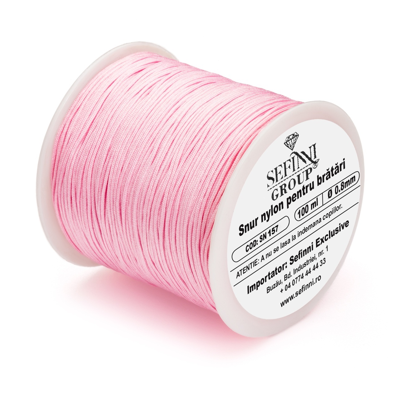 Rola snur 100m x 0.8mm - roz flamingo