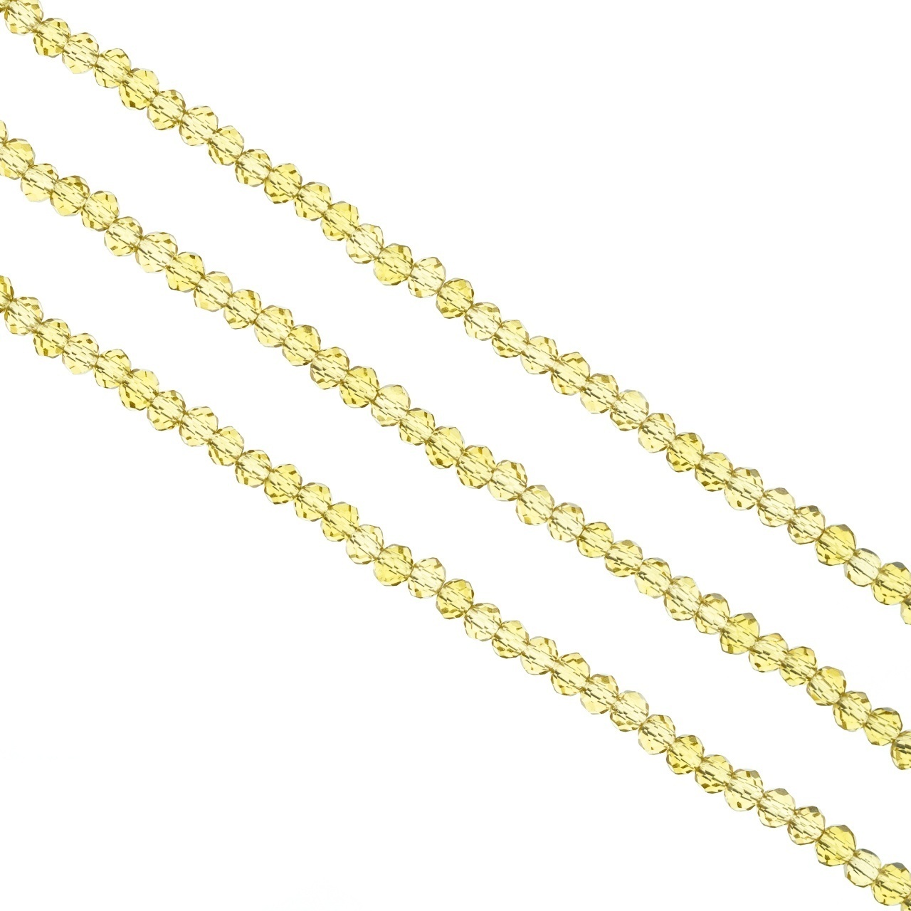 Șirag cristale rondele 3mm - Bej inchis transparent