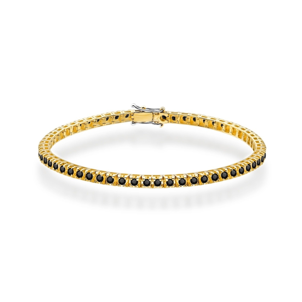 Bratara Aur 14K cu Diamante Naturale Negre 1.89 ct