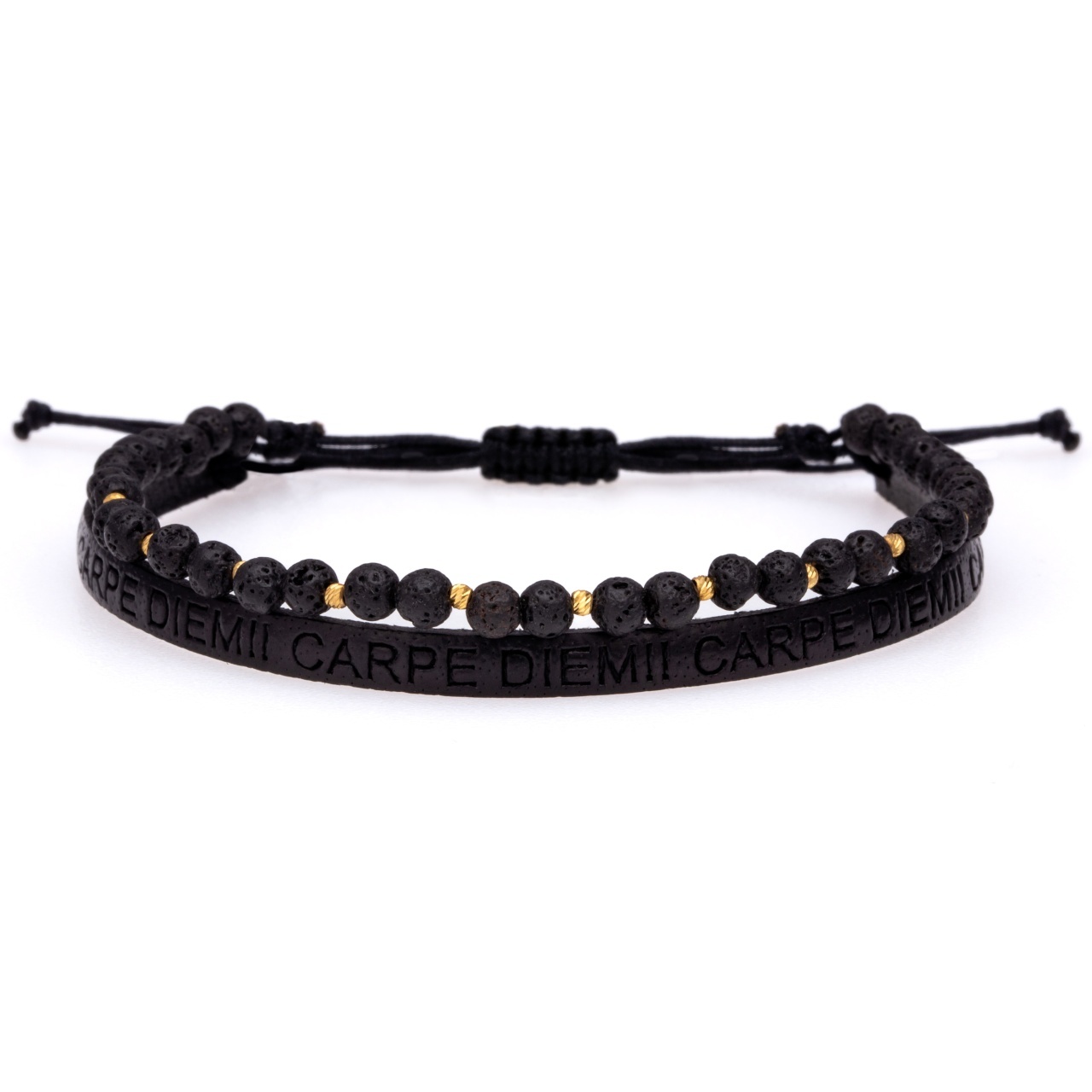 Brățară Double din AUR 14K si Piele Naturală