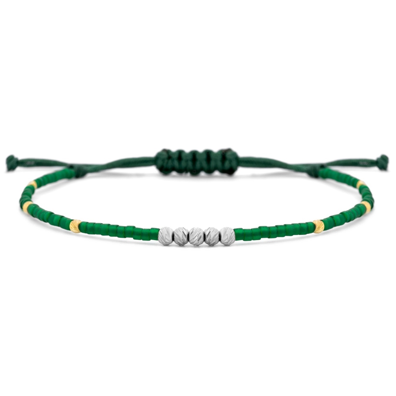 Bratara Emerald Silver&Gold cu bile din aur si argint