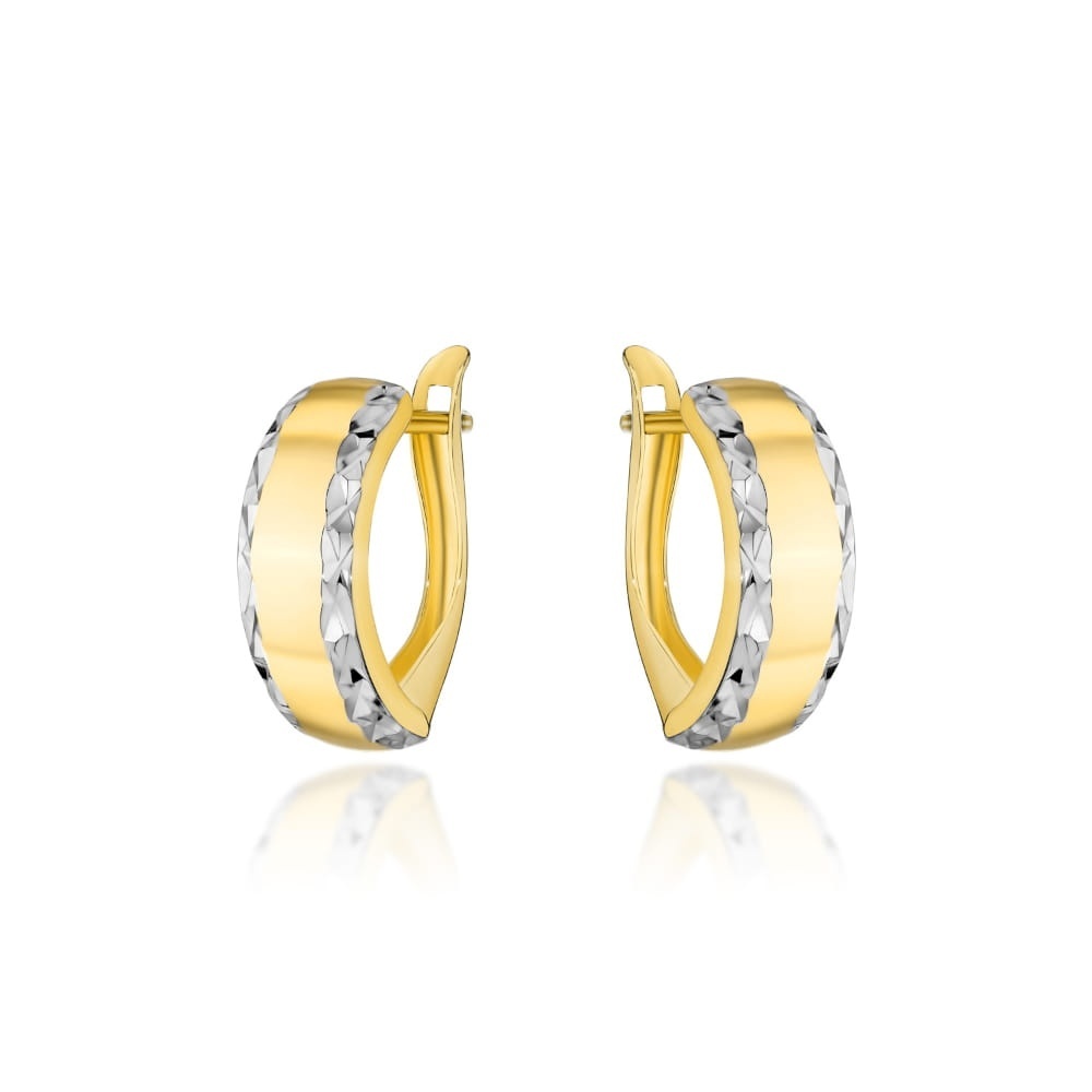 Cercei Aur 14k cu Creole si Model Neted