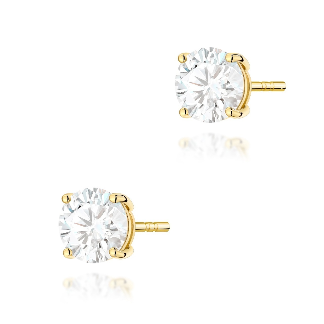 Cercei Aur 14K cu Diamant de Laborator 1.50 ct