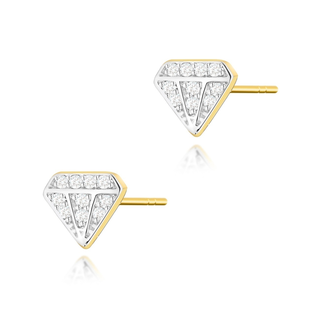 Cercei Aur 14K cu Diamante Naturale 0.10 ct