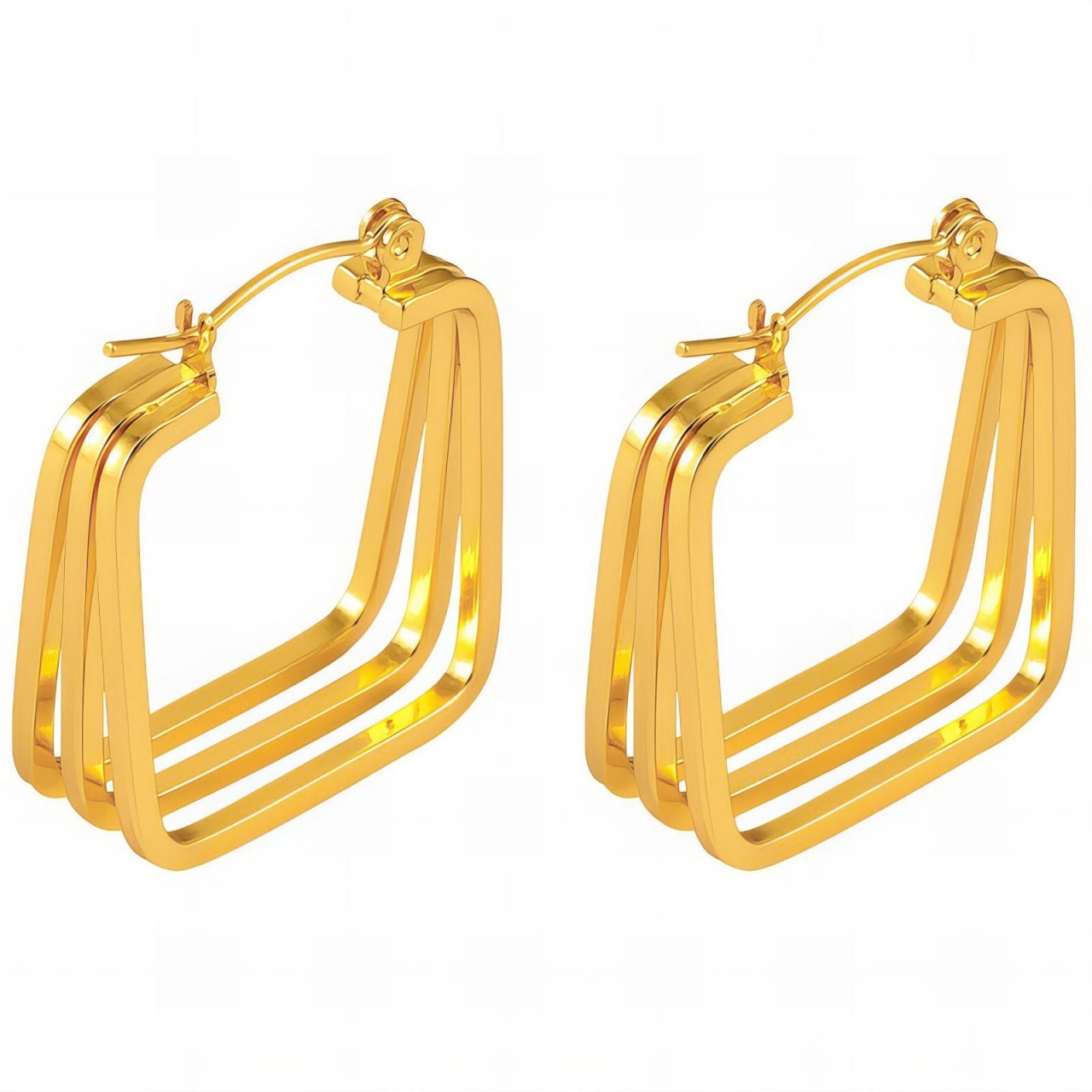 Cercei Serenity din Inox placati cu AUR 18K