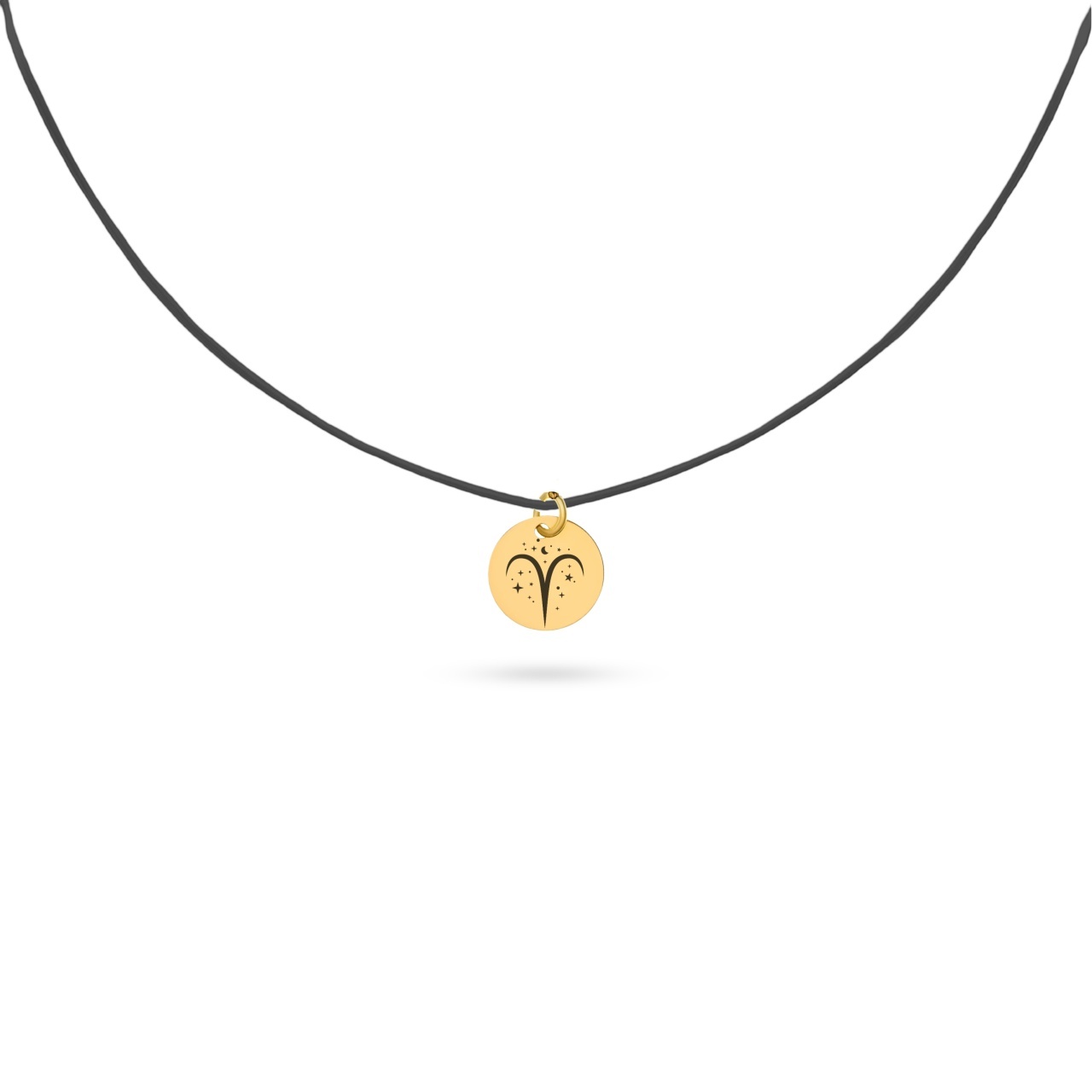 Choker Zodiac cu snur reglabil și bănuț din Aur 14K