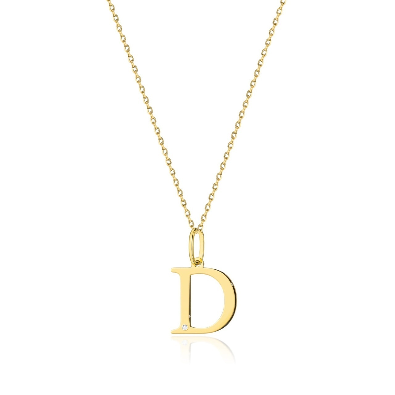 Colier Aur 14K cu Diamant Natural 0.01 ct