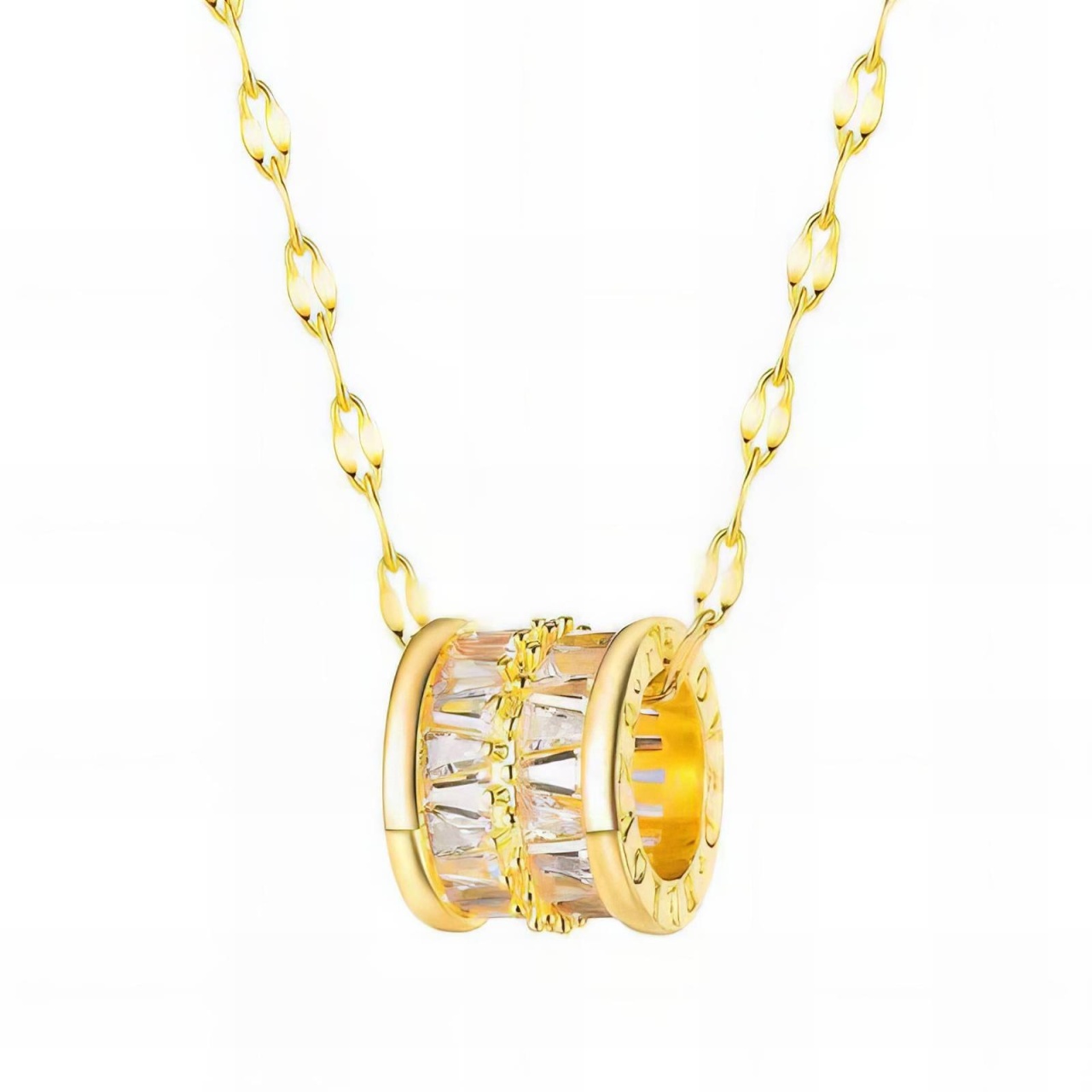 Colier Love Tube din Inox placat cu AUR 18K