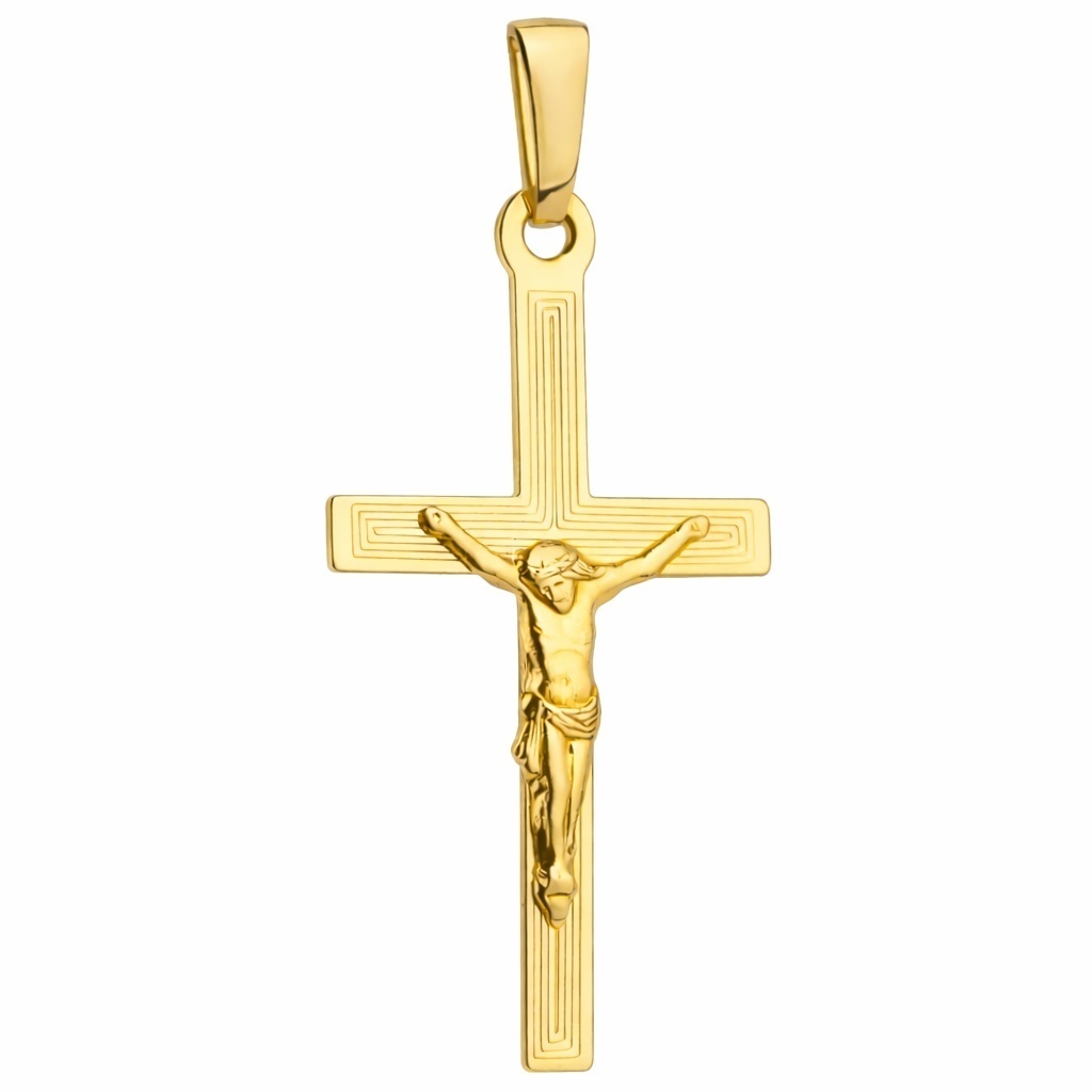Cruce Aur 14K cu Isus