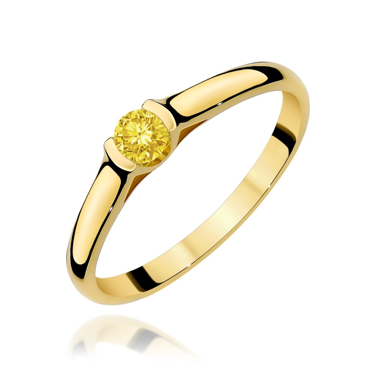 Inel Aur 14K cu Diamant de Laborator 0.15 ct
