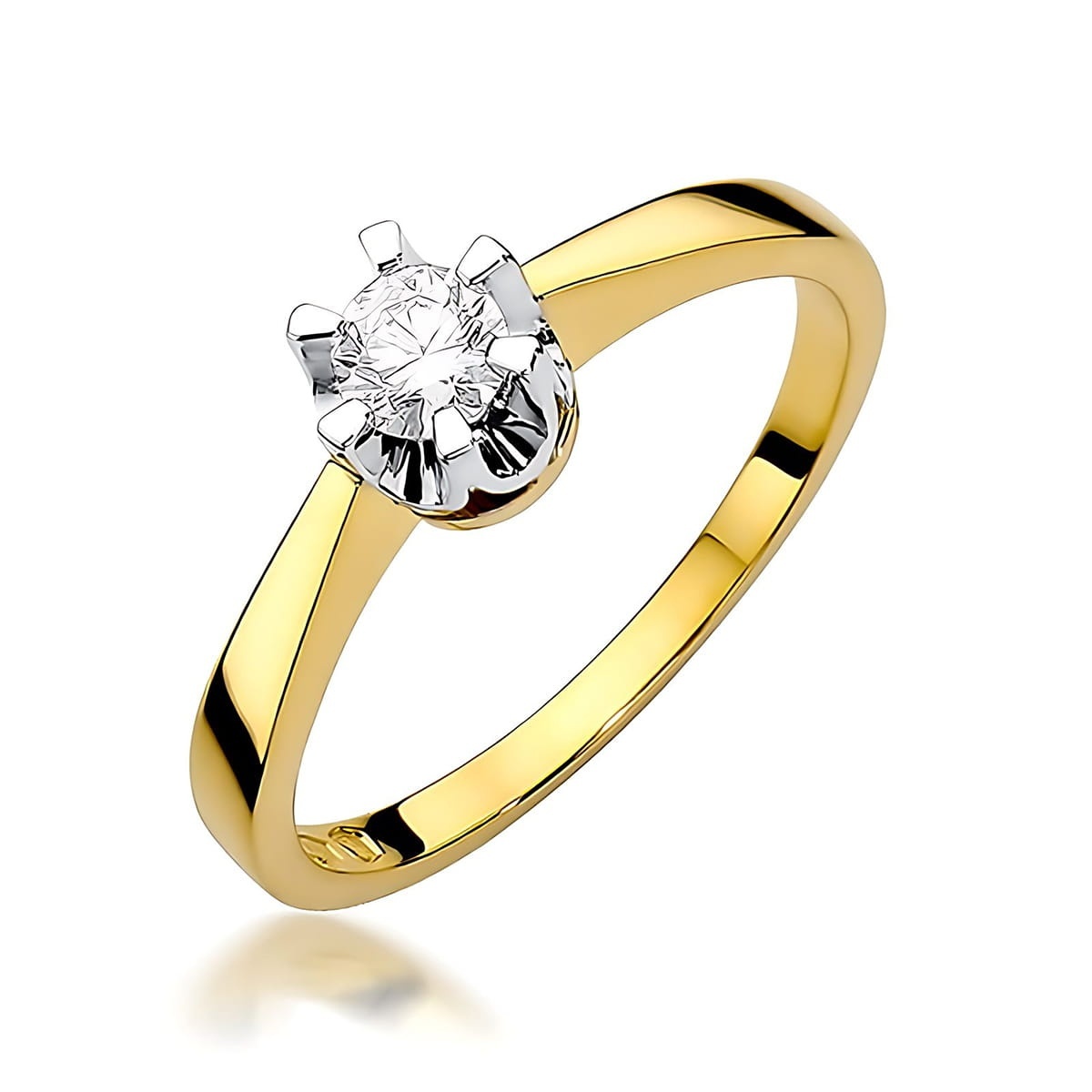 Inel Aur 14K cu Diamant de Laborator 0.25 ct