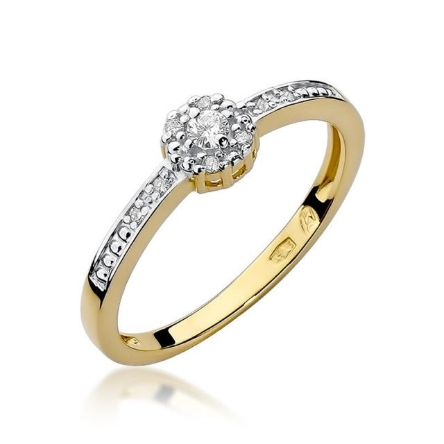 Inel Aur 14K cu Diamante Naturale 0.09 ct