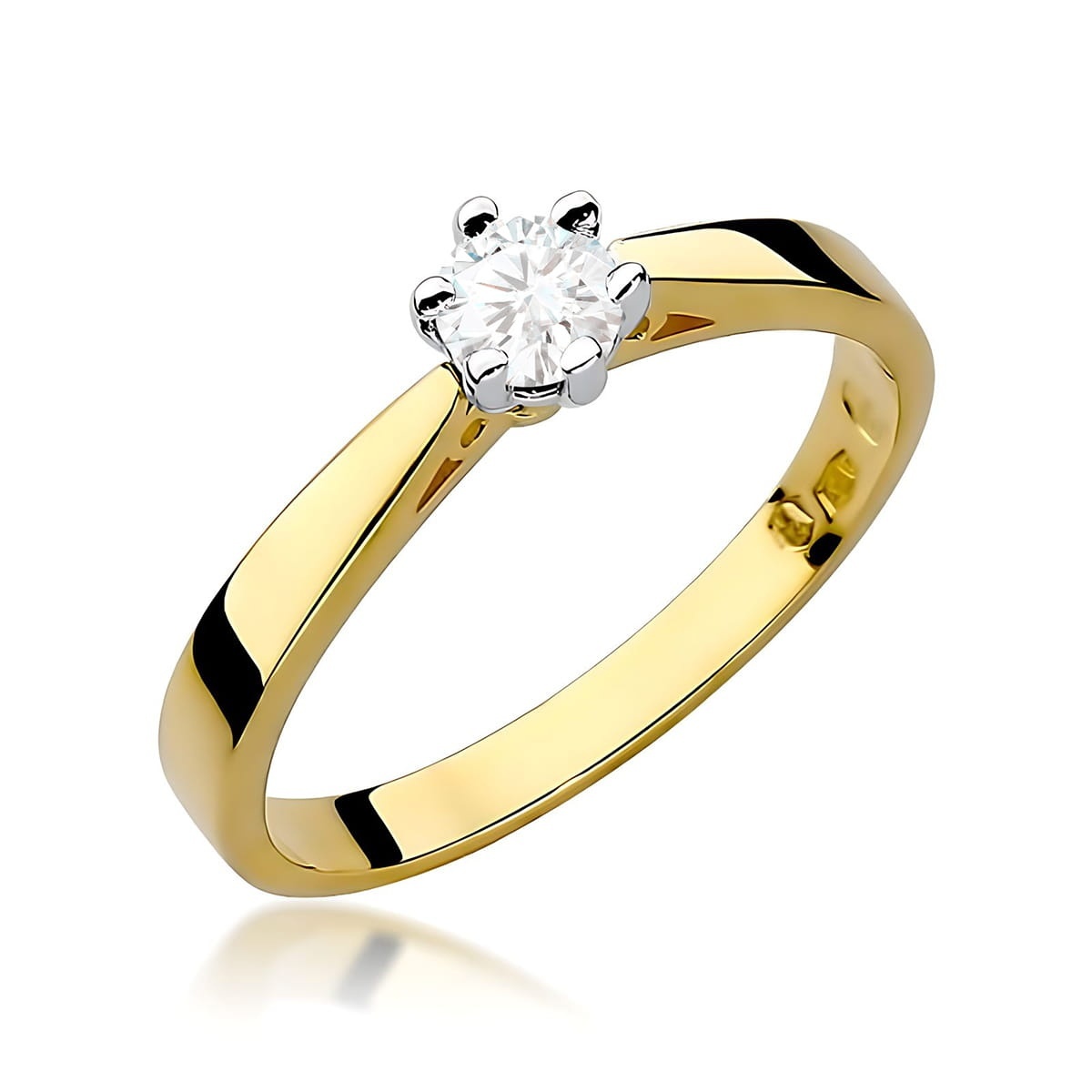 Inel Aur 9K cu Diamant Natural 0.25 ct