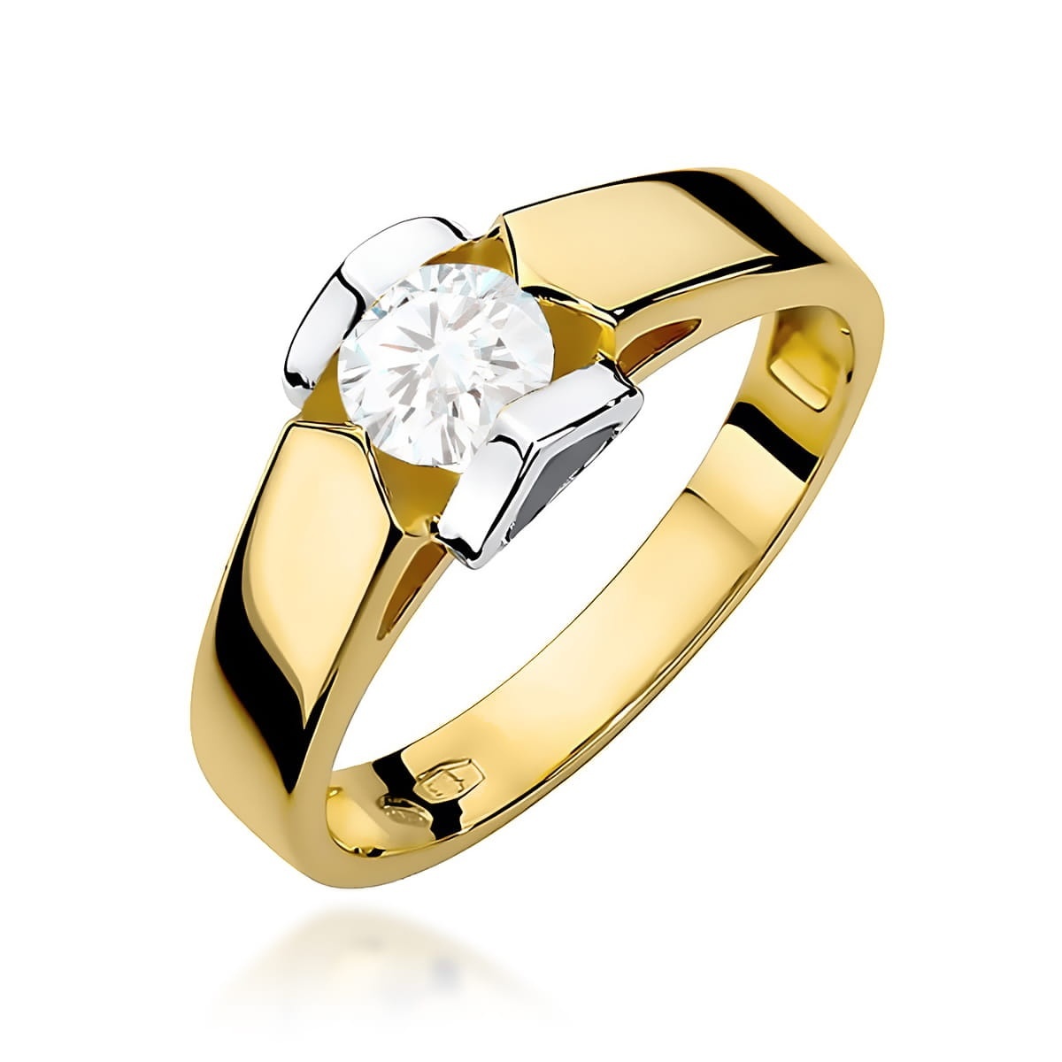 Inel Aur 9K cu Diamant Natural 0.50 ct