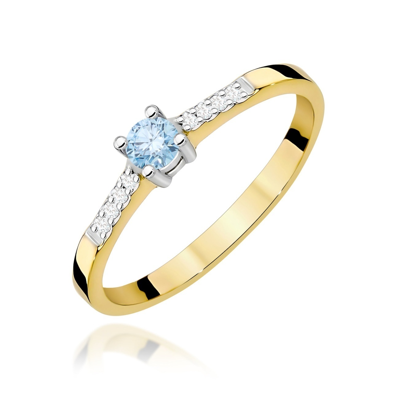 Inel Aur 9K cu Diamante de Laborator 0.22 ct