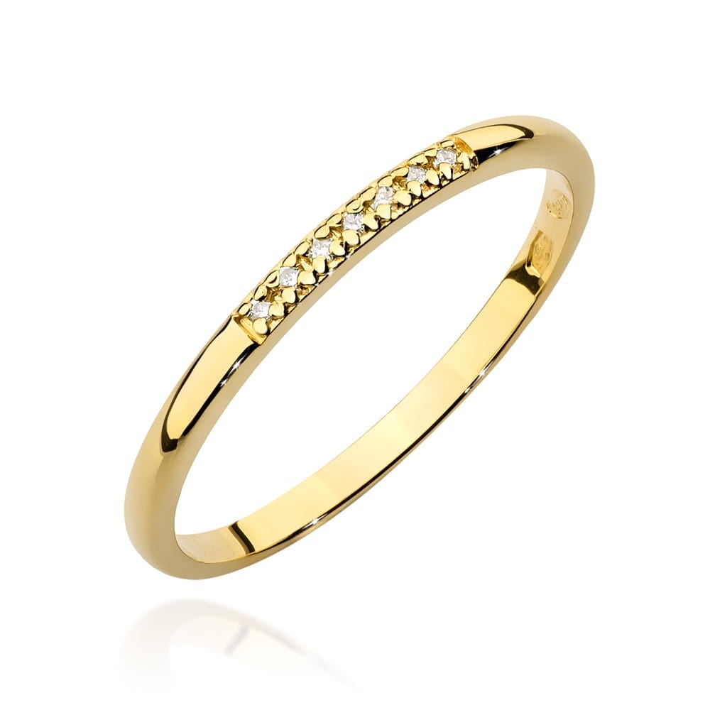 Inel Aur 9K cu Diamante Naturale 0.04 ct