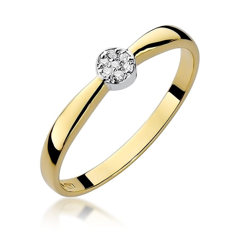 Inel Aur 9K cu Diamante Naturale 0.04 ct