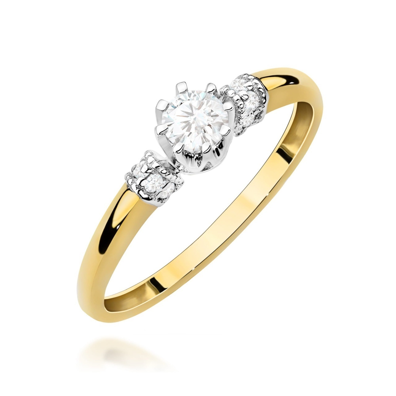 Inel Aur 9K cu Diamante Naturale 0.32 ct