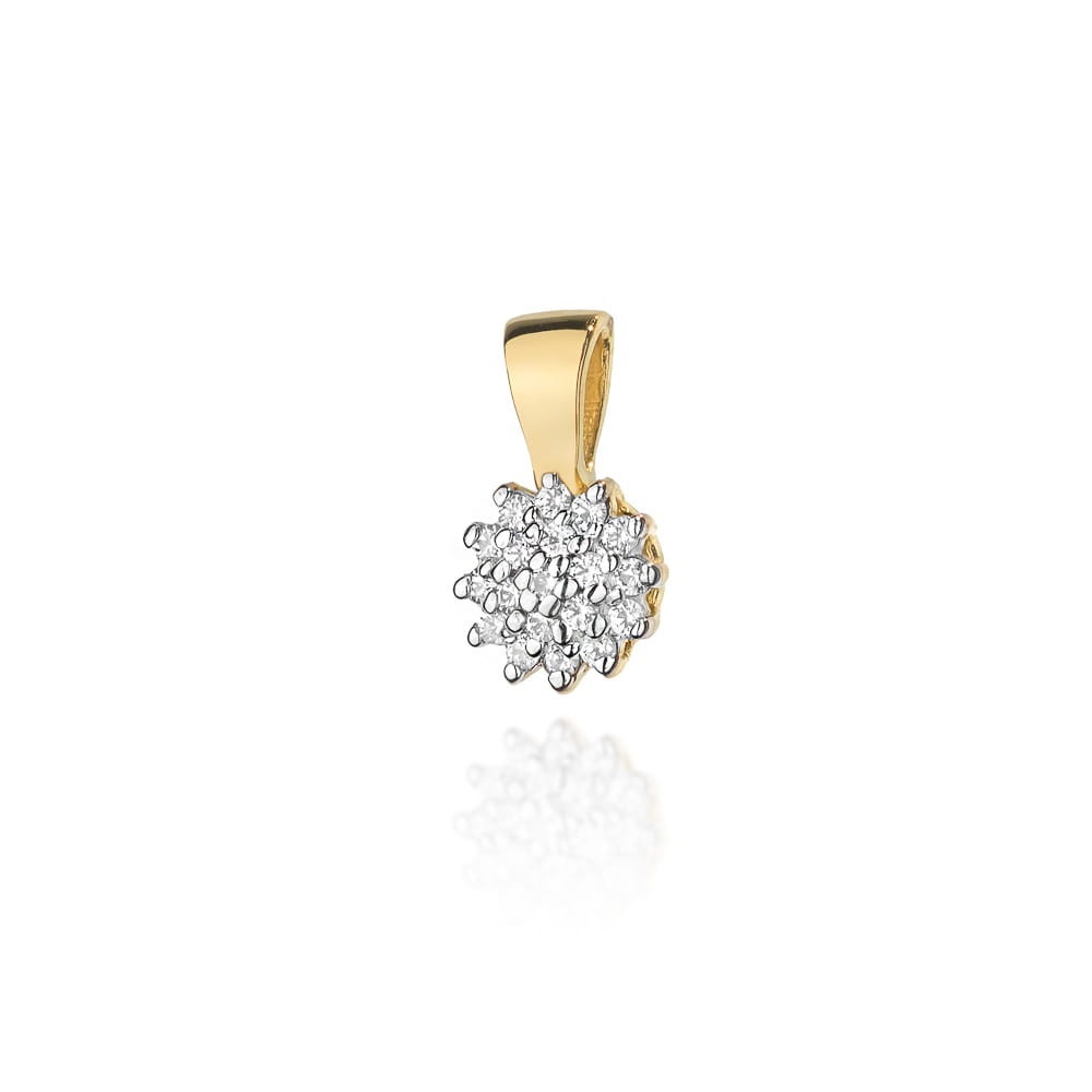 Pandantiv Aur 14K cu Diamante Naturale 0.10 ct