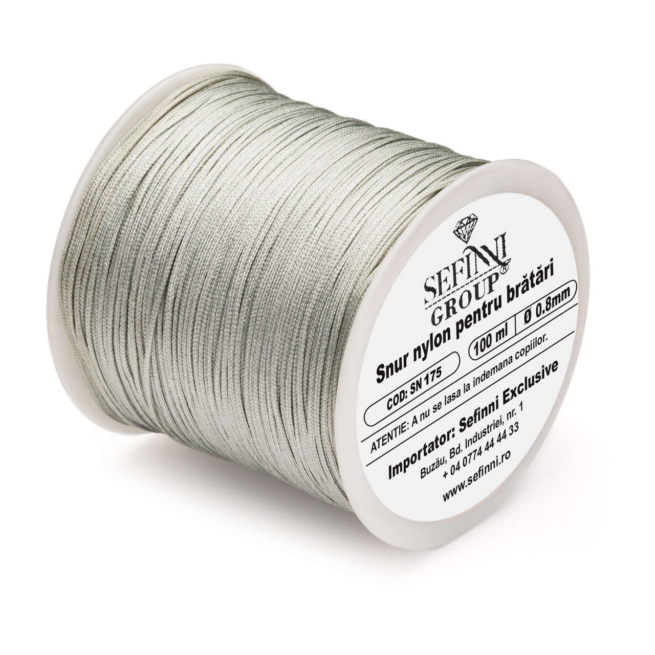 Rola snur 100m x 0.8mm - gri smoke