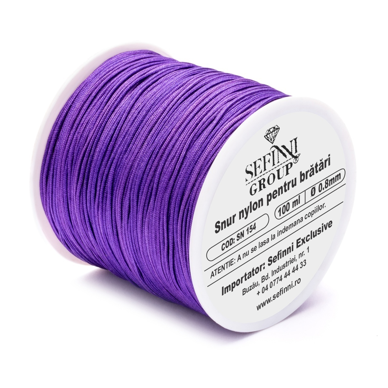 Rola snur 100m x 0.8mm - mov iris