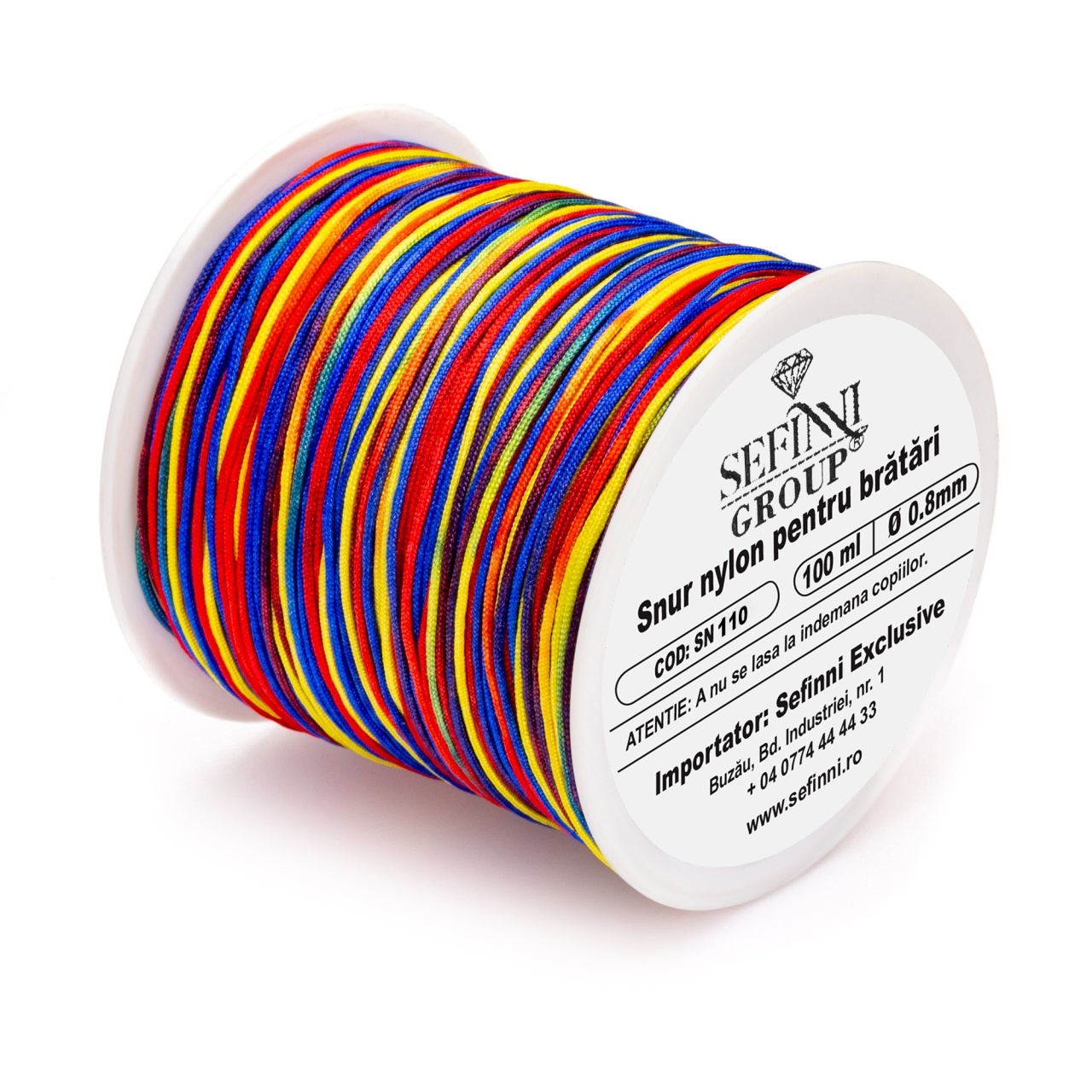 Rola snur 100m x 0.8mm - multicolor RO edition