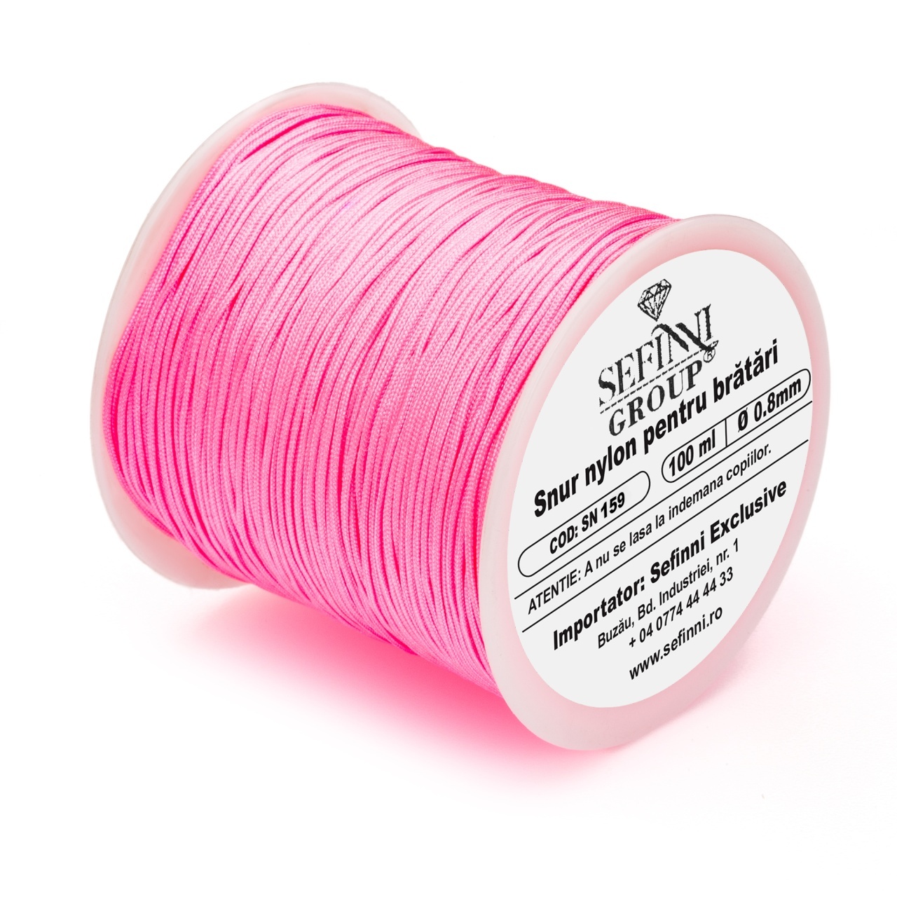 Rola snur 100m x 0.8mm - roz balet