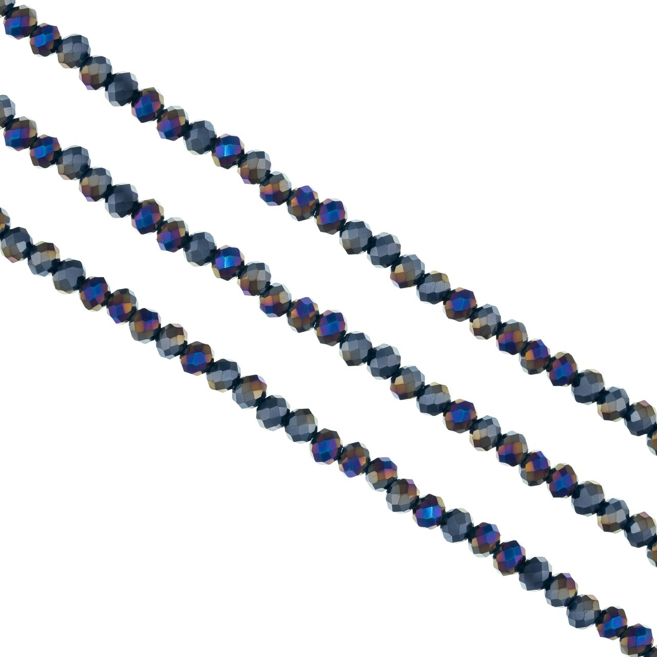 Sirag cristale rondele fatetate 4mm - Cameleon Dark Blue
