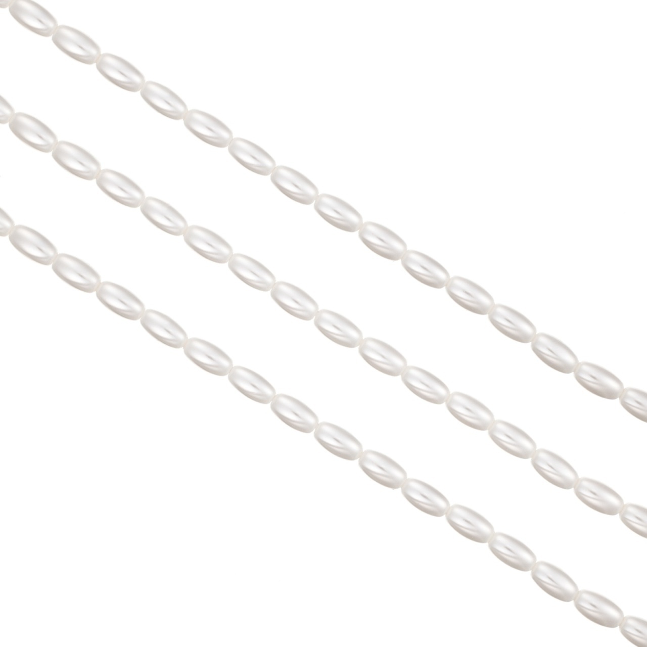 Sirag Perle Mallorca bob de orez 6.5mm - alb perlat