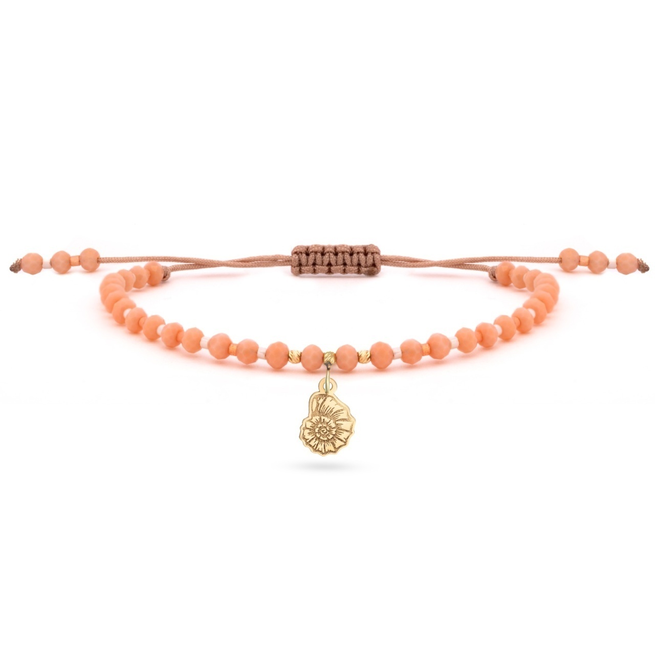 Brățară pentru picior - Round Shell din AUR 14K