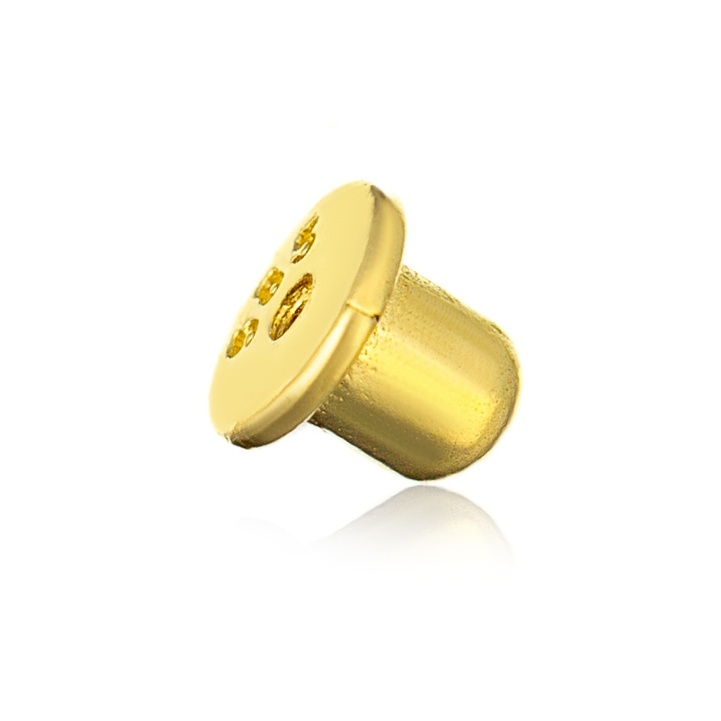 Capacel cu protectie pentru cercel cu filet din Aur 14k