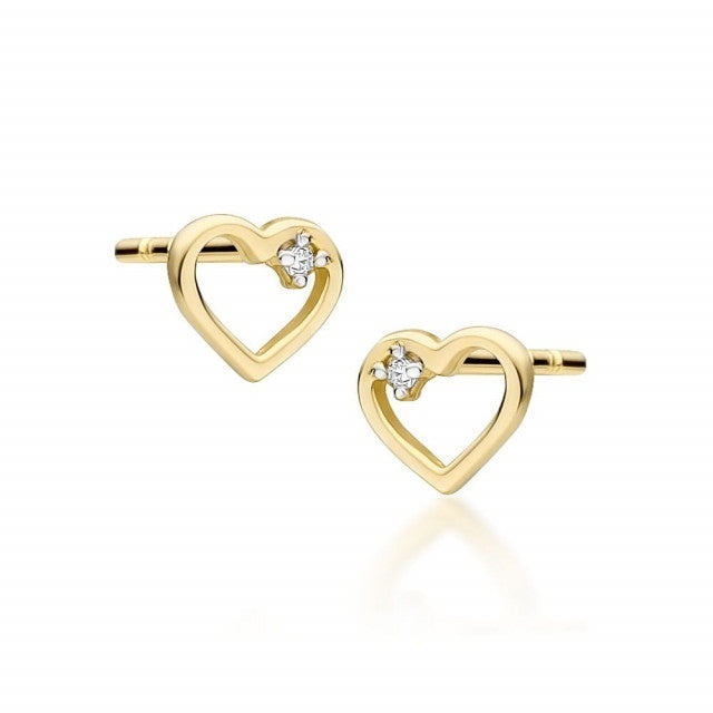Cercei Aur 14K cu Diamante Naturale 0.01 ct