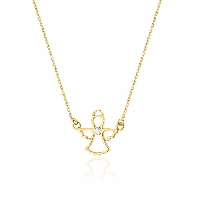 Colier Aur 14K cu Diamant Natural 0.01 ct